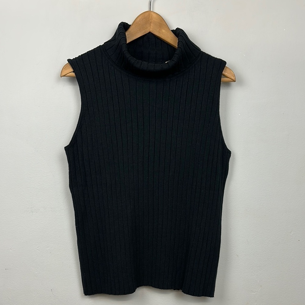 Soft Surroundings Soft Essential Ribbed Tia Turtleneck
Tank Top Black Sz L - Picture 4 of 9